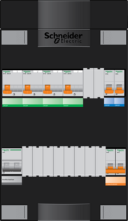 Schneider groepenkast 3 fase