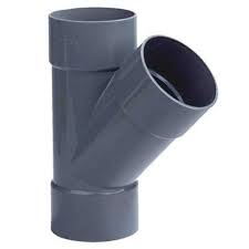 PVC T stuk 3 x lijmmof 45°