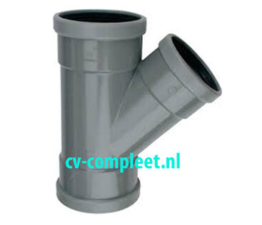 PVC manchet T Stuk 3 x mof 45°