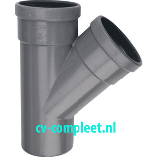PVC manchet T-Stuk 2 x mof x spie 45°
