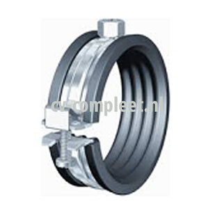 Stalen beugel met rubber inlage M8