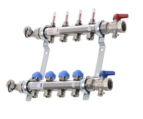 Vloerverwarming verdeler - RVS  en Messing -