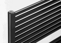 Vasco IRIS HDRM licht gebogen handdoekradiator 1734 x 600 (1128 watt)  kleur Ral 9005 ZWART