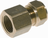 Bonfix messing knel schroefbus recht  1/2&quot; bin x 12 mm knel