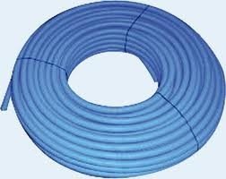 Uponor buis MLC 14 x 2 mm in blauwe mantelbuis 20 mm lengte rol &aacute; 75 meter