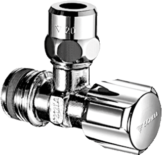 Schell hoekstopkraan 3/8 x 10 mm knel verchroomd