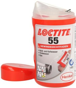 Loctite 55 draadpakking &#039;160 meter, schroefdraad afdichtingskoord