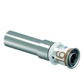 Uponor S-Press Plus overgang verlopen 16 mm x 15 mm buis CU, recht, perskoppeling 1070615