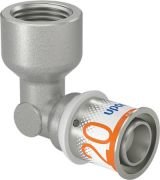 Uponor S-Press Plus overgang knie verlopen 20 mm x 3/4&quot; binnen, perskoppeling 1070541