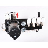 Top-Flow vloerverwarming verdeler 4 groepen met Grundfos Alpha 2 L energiezuinige pomp