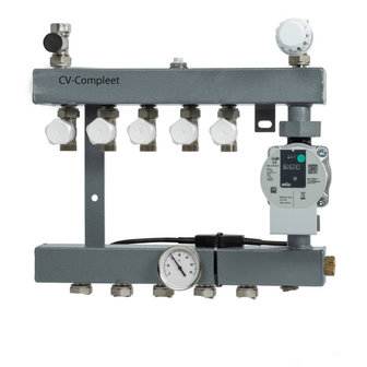 CV-Compleet 6 groepen vloerverwarming verdeler 