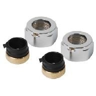 Plieger adapter voor onderblok M24 x 15 mm (set  2 stuks) kleur chroom