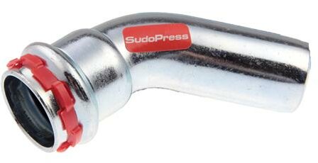 VSH Sudopress bocht koppeling 45&iexcl; 22 x 22 mm staal (insteek x pers)