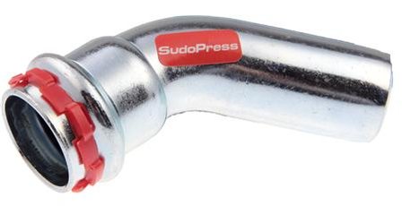 VSH Sudopress bocht koppeling 45&iexcl; 15 x 15 mm staal (insteek x pers)