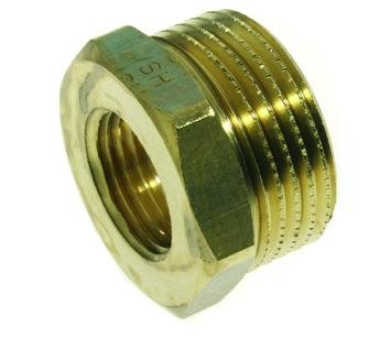 Messing verloopring 3/4&quot;x 1/2&quot; met binnen draad