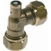 Bonfix Knelfitting, messing, knie koppeling 90 gr. met ontluchting, 22 x 22 mm (knel x knel)