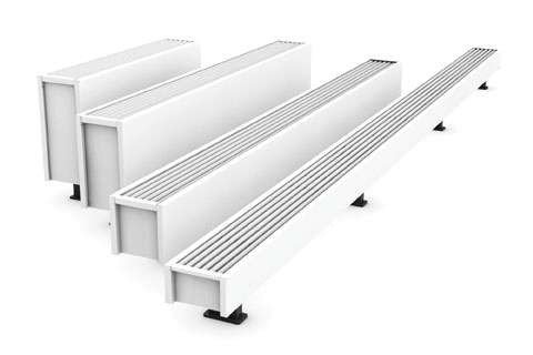 Jaga Mini Vrijstaand Convector Type 21 - 600 x 230 x 280 mm (lxbxh) 1127 watt kleur Ral 9016