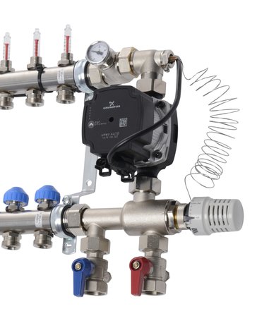 VTE - RVS vloerverwarming verdeler 9 groepen