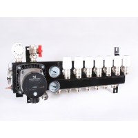 Top-Flow vloerverwarming verdeler 7 groepen met Grundfos Alpha 2 L energiezuinige pomp