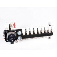 Top-Flow vloerverwarming verdeler 9 groepen met energiezuinige pomp