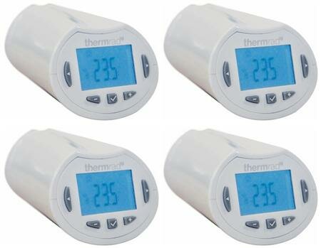 Thermrad RF digitaal programmeerbare thermostaatkop inclusief adapter M30x1,5 en M28x1,5 (900006681)