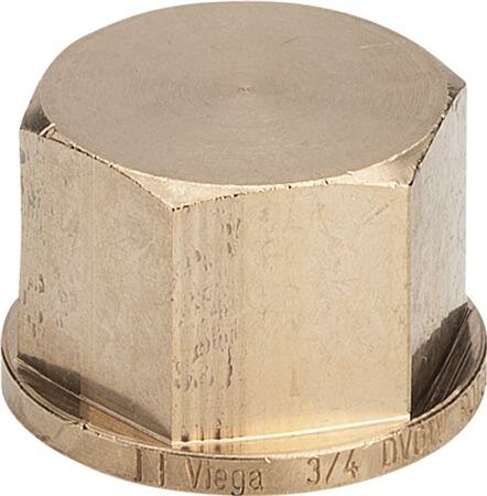 Messing dop 1/2&quot; met binnen draad