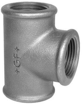 Malleabele GF 130 T-Stuk 5/4&quot; x 5/4&quot; x 5/4&quot; zwart