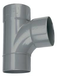 PVC lijm T Stuk 125 x 125 mm 90° 2 x mof/spie