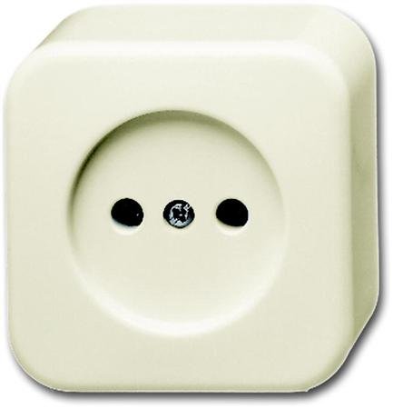 Busch-Jaeger wandcontactdoos enkel zonder aarde opbouw (BJ 2300 AP/11-503)