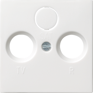 Gira inzetplaat 2 x Coax+sateliet  Zuiver wit glanzend (ZWG) 086903