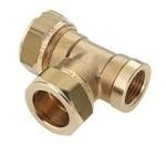 Bonfix messing knel koppeling T stuk 22 x 22 mm x 3/4