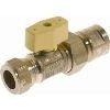 Gaskraan met koppeling 15 mm knel x 1/2