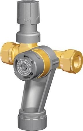 Solar inlaatcombinatie 2 x 15 mm knel maximale werkdruk 8 bar