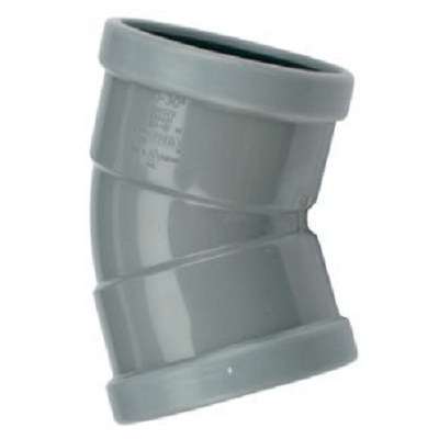 PVC bocht 200 mm 30¡ manchet 2 x mof