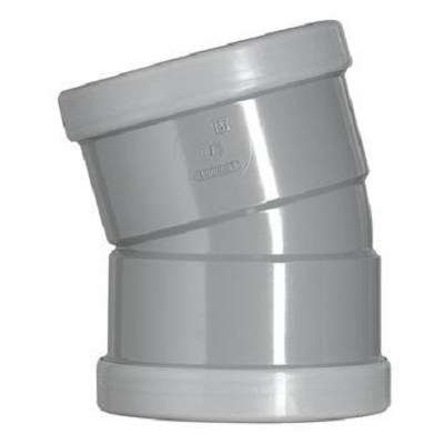 PVC bocht 125 mm 15° manchet 2 x mof