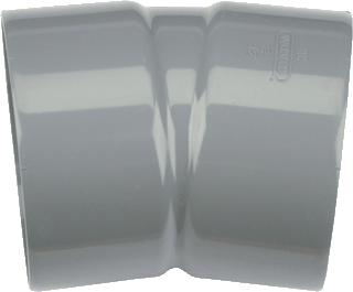 Pvc bocht 125 mm 15° 2 x lijm mof