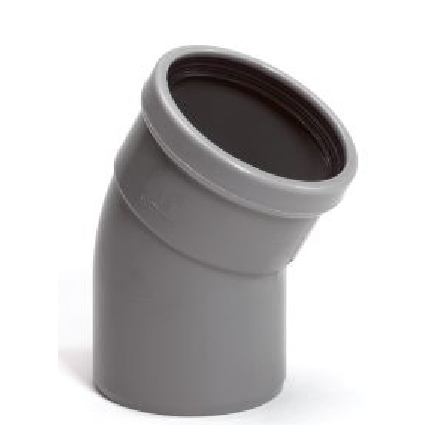 PVC bocht 125 mm 30° - manchet mof/spie