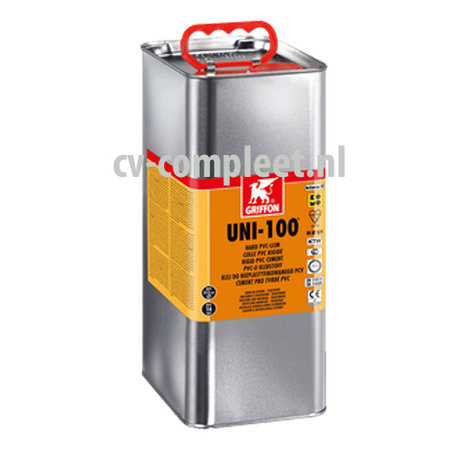 Uni-100 pvc lijm met kiwa keur, bus á 5 liter