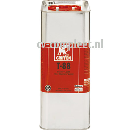T-88 pvc lijm, kiwa keur, bus á 5 liter