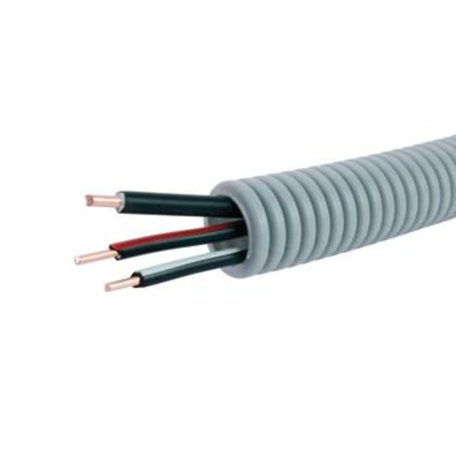 Voorbedrade Flex buis 16 mm  3 x 1,5 mm² -  zwart - zwart/rood - zwart/wit - rol á 100 meter
