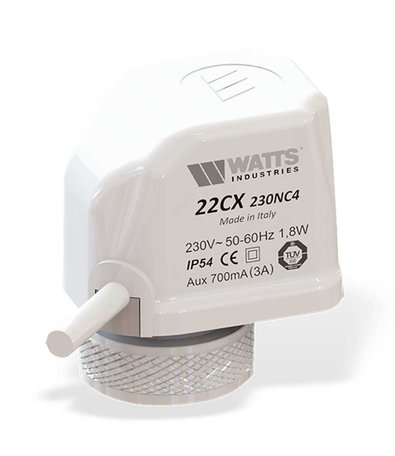 Watts elektro thermische Stelmotor,230 volt NC2, geschikt voor M30x1,5 (800000188)