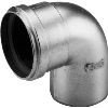 Dikwandig aluminium rookgasafvoer bocht 80 mm 90 graden