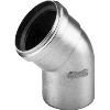Dikwandig aluminium rookgasafvoer bocht 80 mm 45 graden