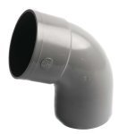 Pvc bocht 125 mm 67¡ 1 x lijm mof x 1 spie