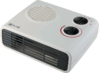 S&P TL bijzetkachel, wit, vermogen 2000 Watt, 2 vermogens standen, thermostaat