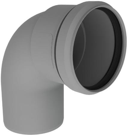 PP rookgasafvoer bocht 60 mm 90 graden voor HR ketels