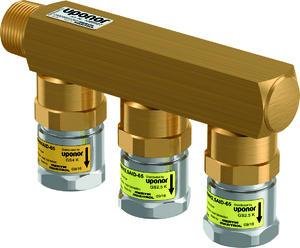 Uponor gas veiligheidsverdeler 3 groepen 3/4