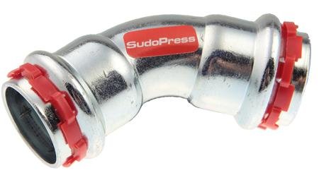 VSH Sudopress bocht koppeling 45¡ 15 x 15 mm staal (pers x pers)