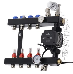 Pelmel geluk Post VTE In-Line vloerverwarming verdeler 7 groepen met flowmeters - Energiezuinige A-Label pomp - CV Compleet Pelmel geluk Post VTE In-Line vloerverwarming verdeler 7 groepen met flowmeters - Energiezuinige A-Label pomp - CV Compleet